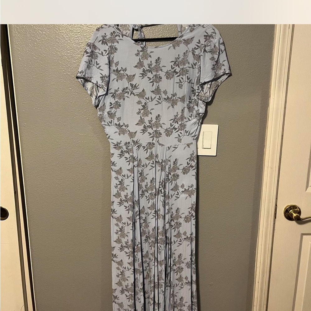 Urban Outfitters Light Blue Floral Maxi Dress